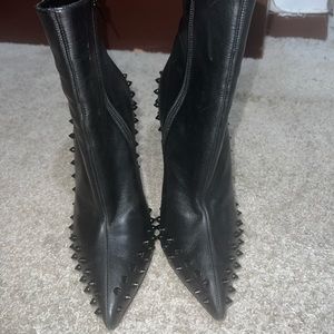Black spike Christian Louboutin Boots size 40 1/2